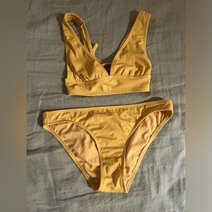 Yellow Ribbed Bikini